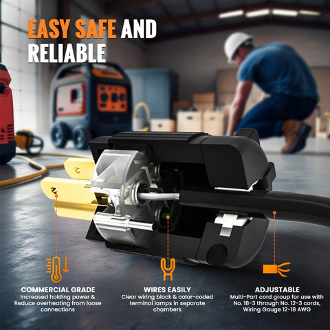 Journeyman-Pro 515PV color-coded wire clamps simplify secure connections.