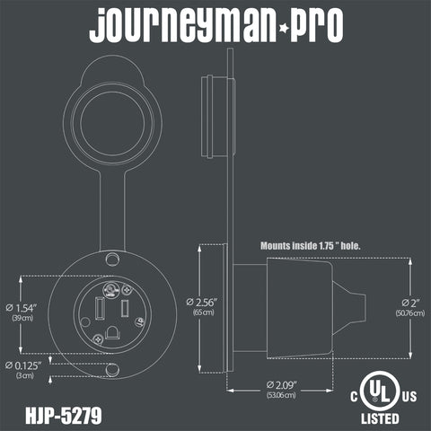 Journeyman-Pro 5279 flanged outlet back view emphasizes easy access and inspection.