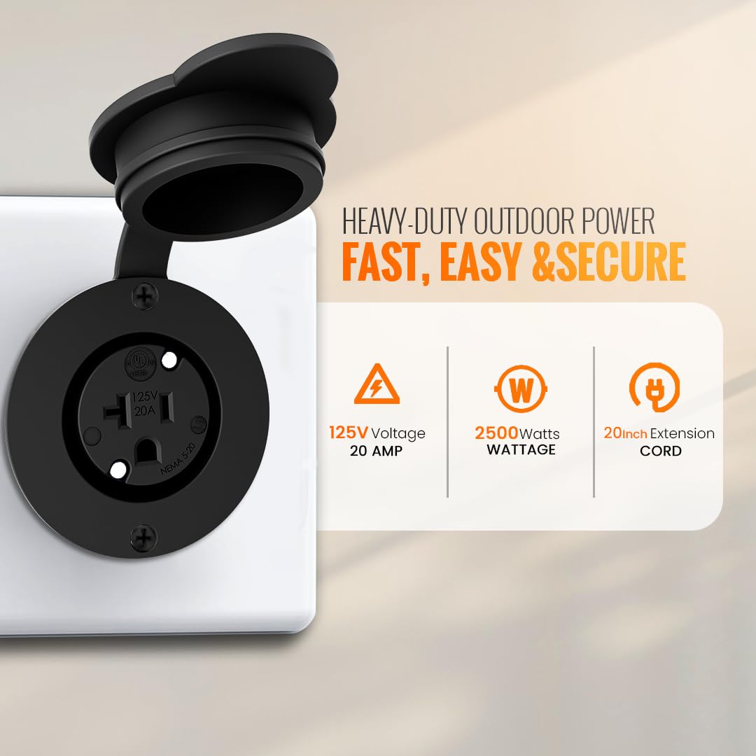 Journeyman-Pro waterproof rubber cover protecting the outlet in wet conditions