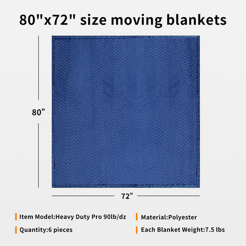 JourneyO heavy-duty pro blanket blue front view shows sturdy construction.