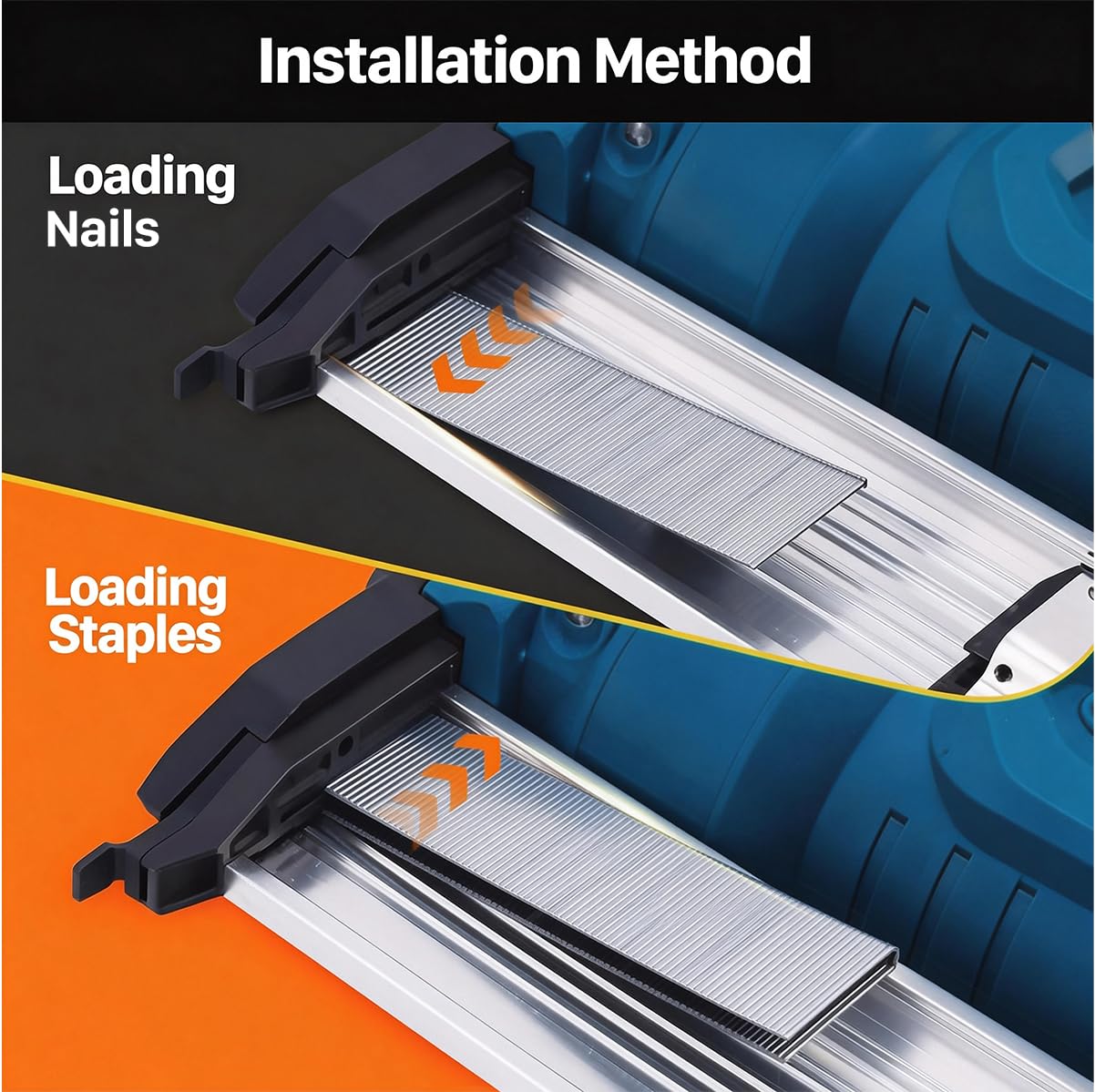 JOVANT brad nailer in action on a woodworking project.