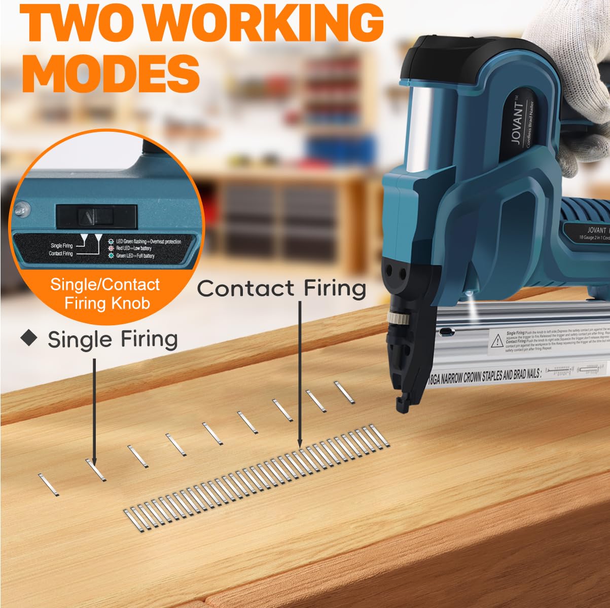 JOVANT safety nose prevents accidental firing during use.