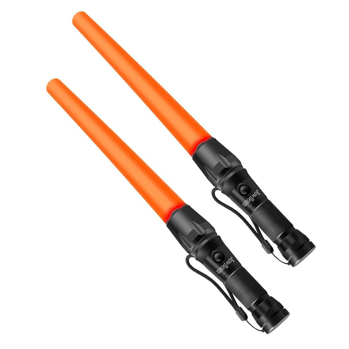 JowBeam traffic wand with orange LED lights up wide area for quick visibility
