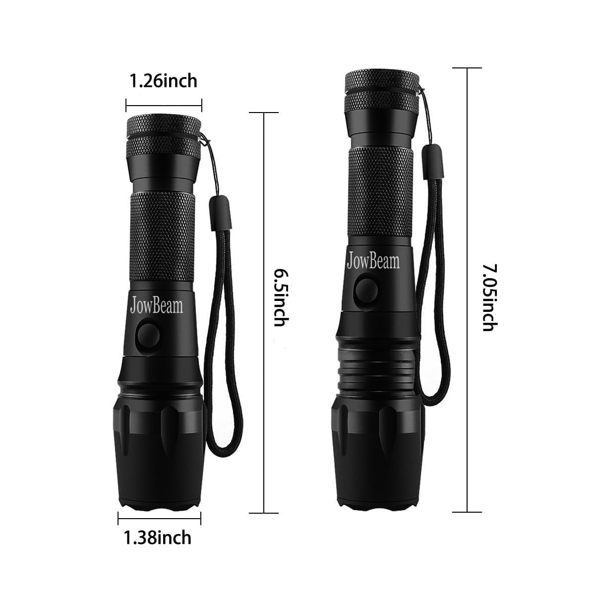 JowBeam wand viewed from the side demonstrating compact profile and grip
