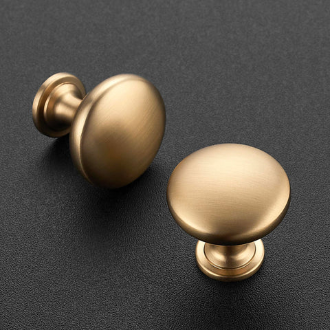 JOY DECOR champagne bronze knob installed on a cabinet door for quick stylish updates