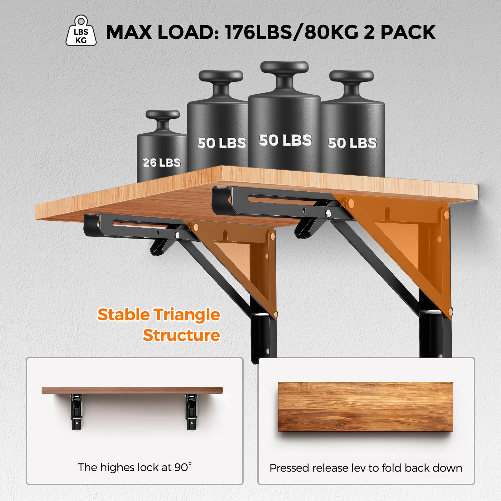 JOY DECOR collapsible arm release for quick folding