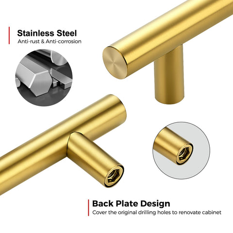 Joy Decor durable stainless steel construction ensures lasting cabinet hardware.