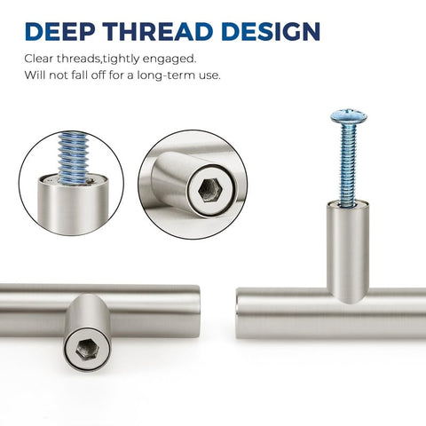 JOY DECOR easy-install knobs with two screw sizes for versatile cabinet fit.