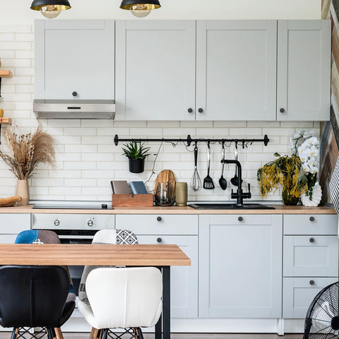 JOY DECOR matte black finish resists fingerprints on hardware