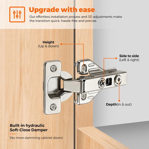 Joy Decor hinges accommodate 10mm frame spacing for secure mounting