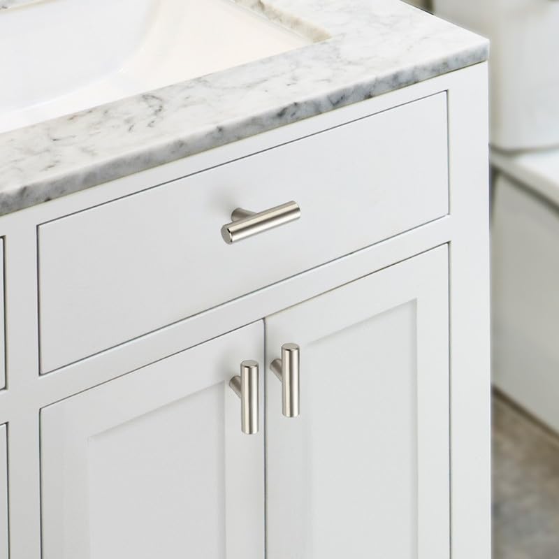 JOY DECOR brushed nickel finish coordinates with modern kitchens and bathrooms.