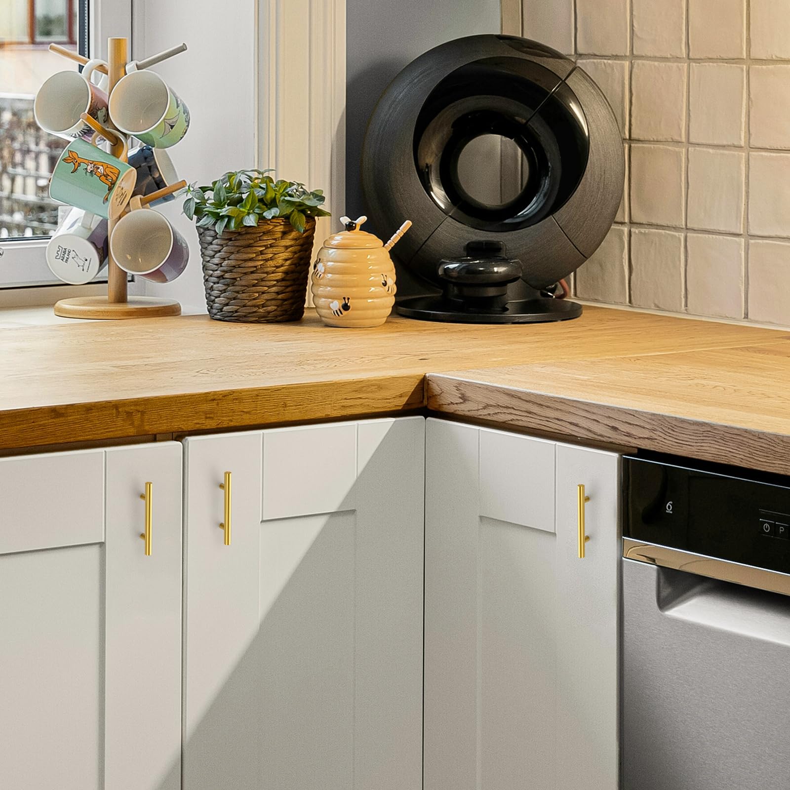 Joy Decor easy-install screws included simplify cabinet hardware replacement.