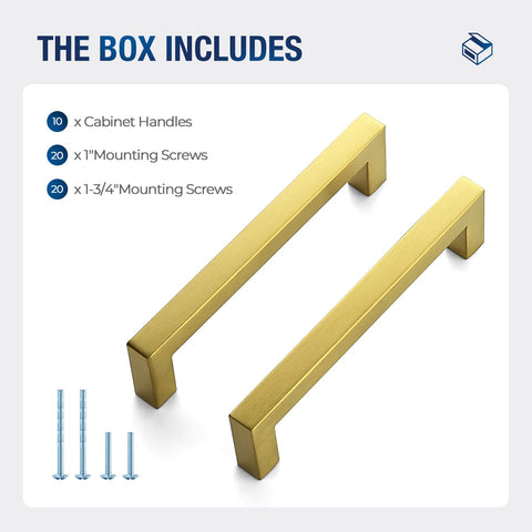 JOY DECOR cabinet pulls, 5-inch, easy installation and reliable hold.