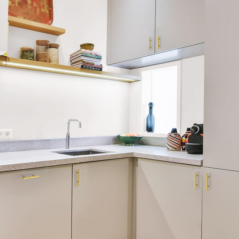 Joy Decor premium cabinet hardware elevates drawers with a sleek finish.