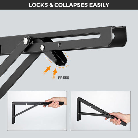 JOY DECOR wall-mounted brackets installed for sturdy storage