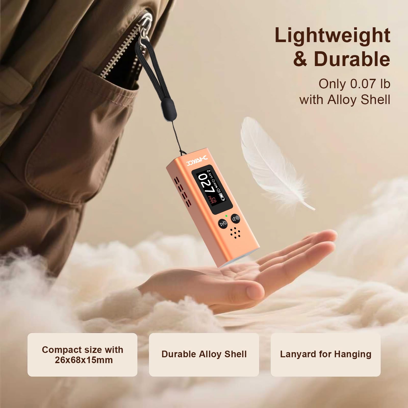 JOYAHC long-life battery and quick USB-C charging for trips.