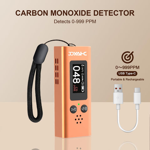 JOYAHC detector with lanyard for hands-free safety during travel.