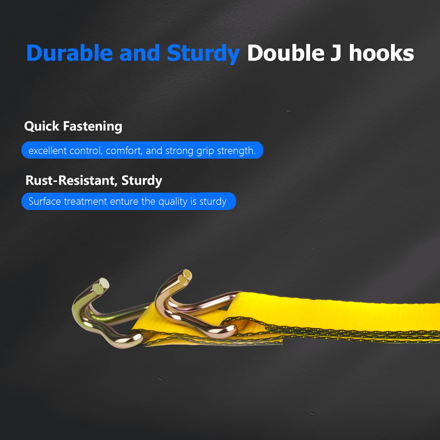 JOYANALL aluminum double J hooks resist corrosion and stay reliable.