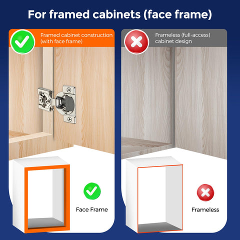 JOY DECOR 3-way adjustable hinges for precise door alignment