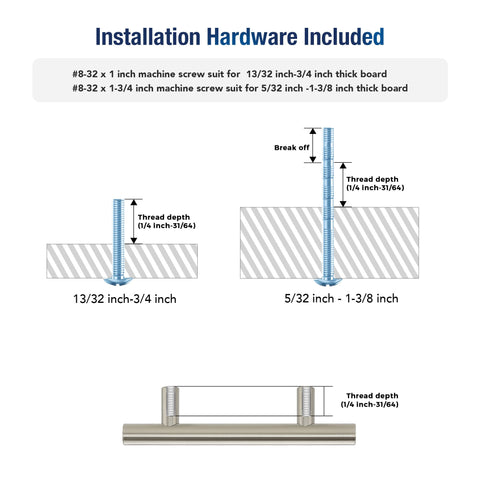 Joy Decor 76 mm hole-center measurement indicates easy cabinet compatibility.