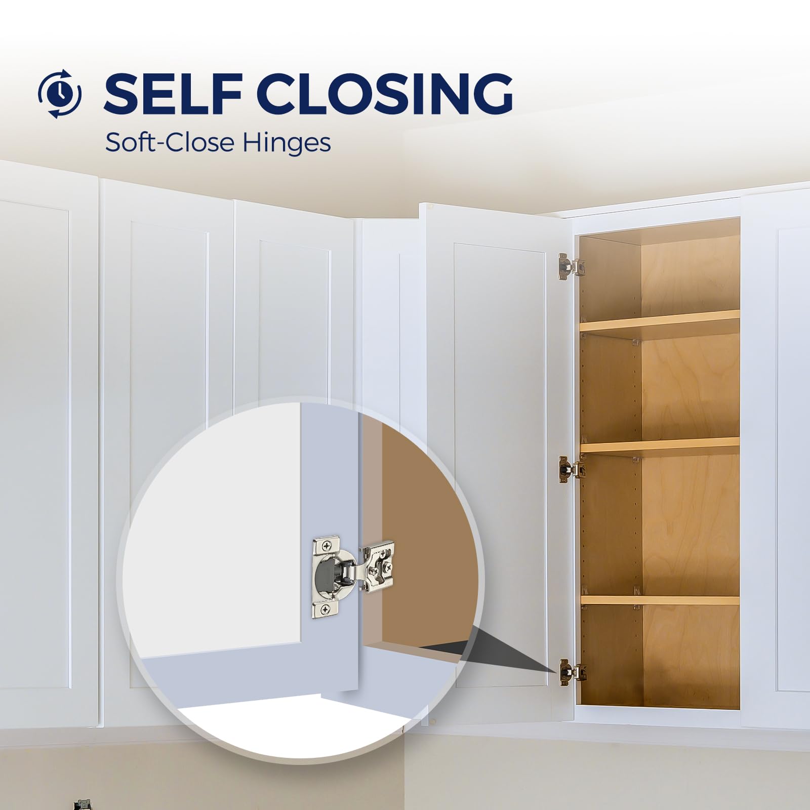 JOY DECOR soft-close action demonstrated as doors close quietly