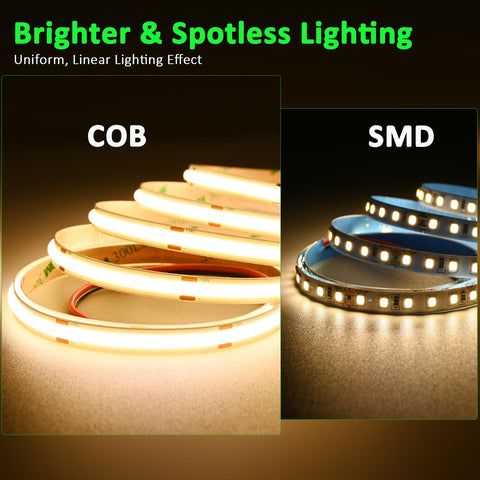JOYLIT 24V input connection demonstrates consistent brightness along the strip