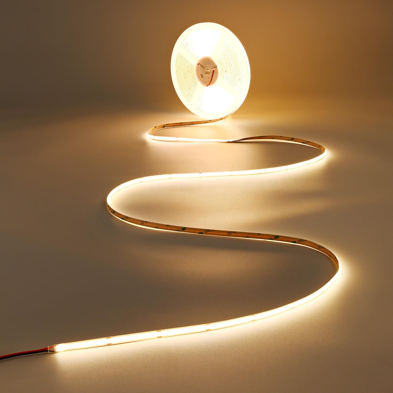 JOYLIT 49.2FT COB LED strip roll provides dotless, bright indoor illumination