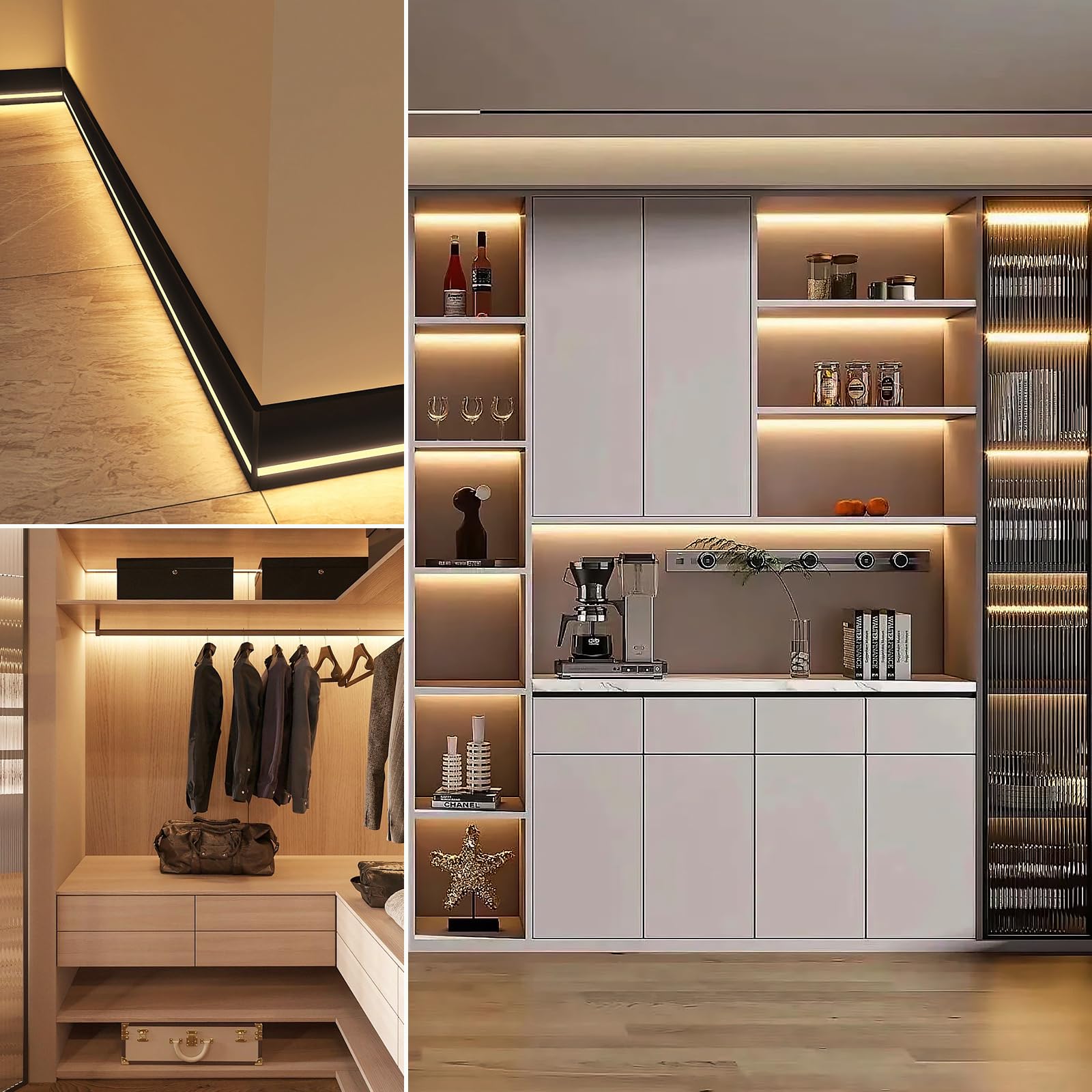 JOYLIT bedroom ambience lighting with warm 3000K tone