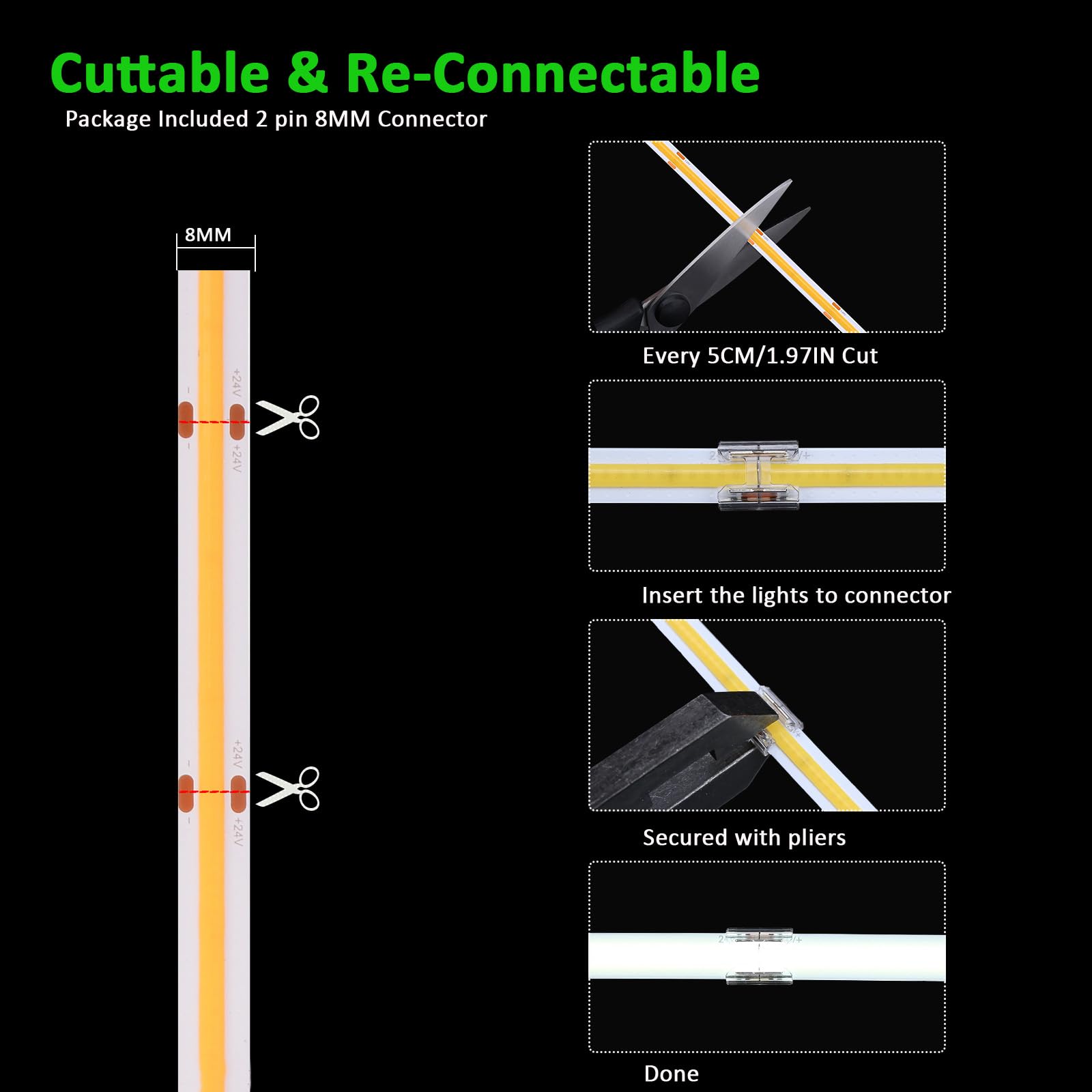 CRi > 90 rendering by JOYLIT COB LEDs for accurate colors