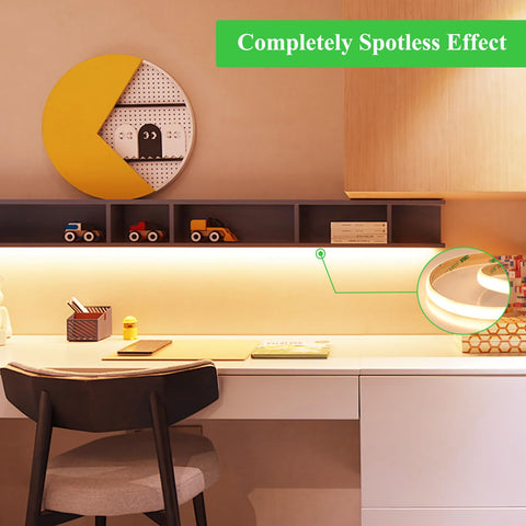 JOYLIT milky-white silicone diffuser creates an invisible, even glow.