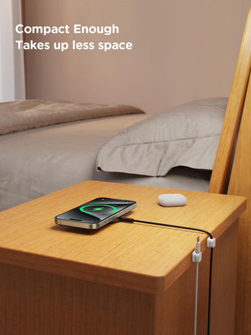 JOYROOM clips installed on desk, wall, and car dashboard for full-room cable control