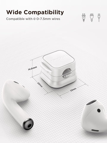 JOYROOM replacement adhesive pad included for reusable cable organization