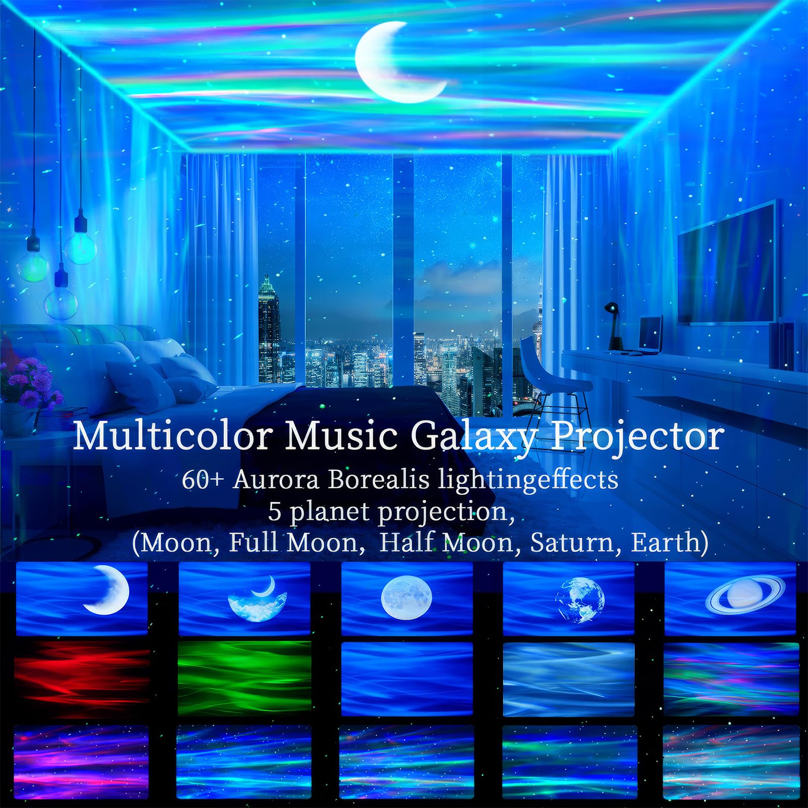 Joytey starry sky projection filling the room with a magical view.