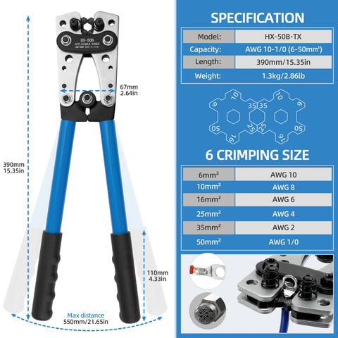 JOYUMY rotating-crimp-dies demonstrate precise wire compression for tight crimps.