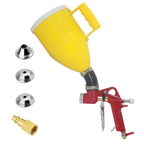 Joywayus Air Hopper with 4mm nozzle for smooth wall texture application.
