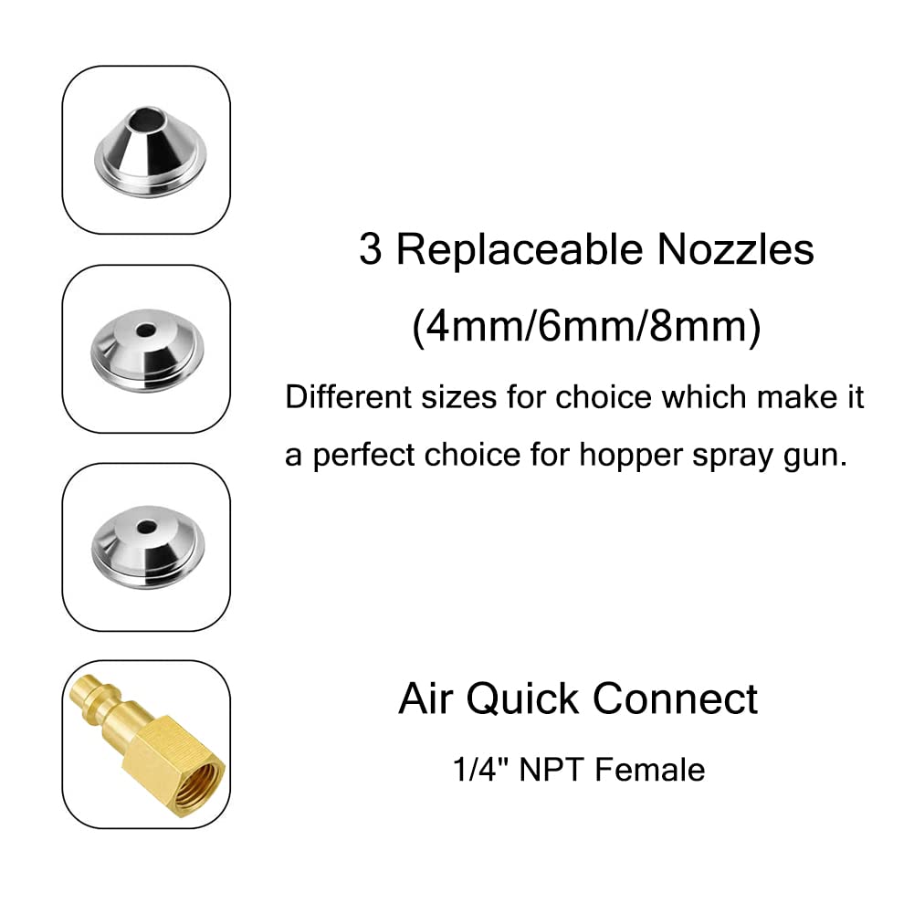 Joywayus Air Hopper Gun with 8mm nozzle for bold textures.