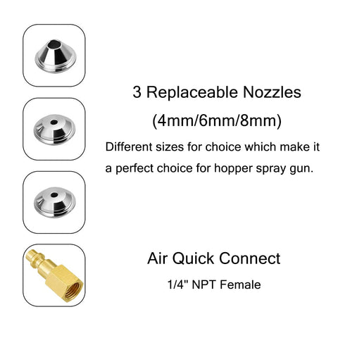 Joywayus Air Hopper Gun with 8mm nozzle for bold textures.
