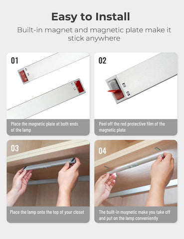 Joyzy magnetic installation allows tool-free mounting with included magnets.