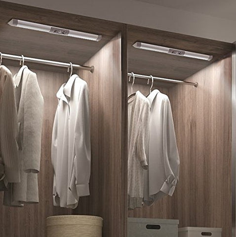 Joyzy battery powered wireless lighting suitable for pantry and cabinet spaces.