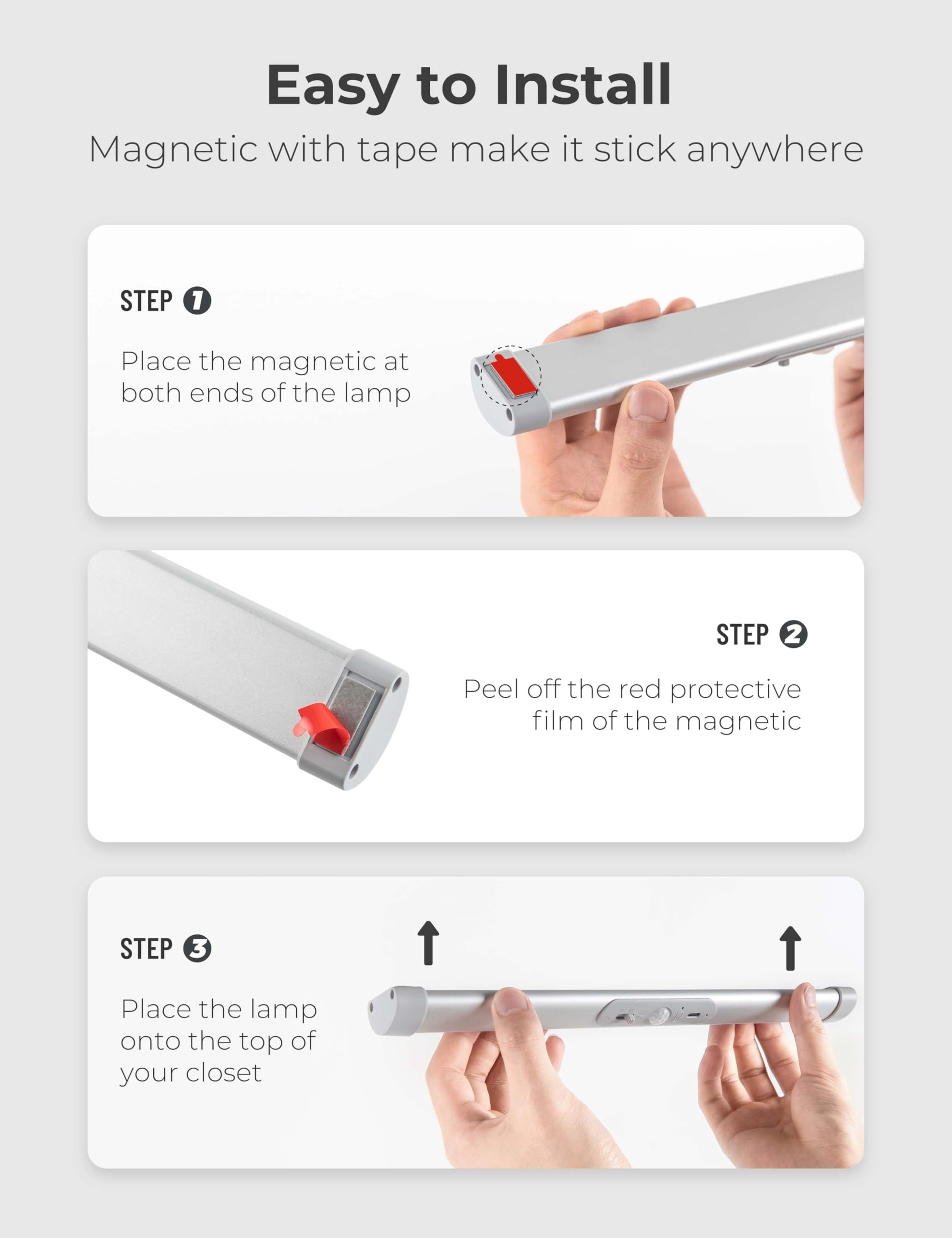 Joyzy energy-saving night light for wardrobe and pantry.