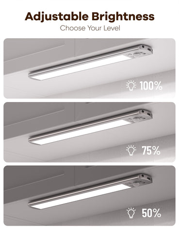 Joyzy magnetic and adhesive installation light for tool-free mounting.