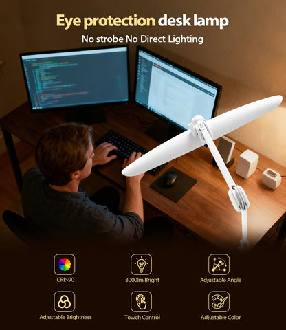 Jozlix desk lamp dimming control enables precise brightness levels.