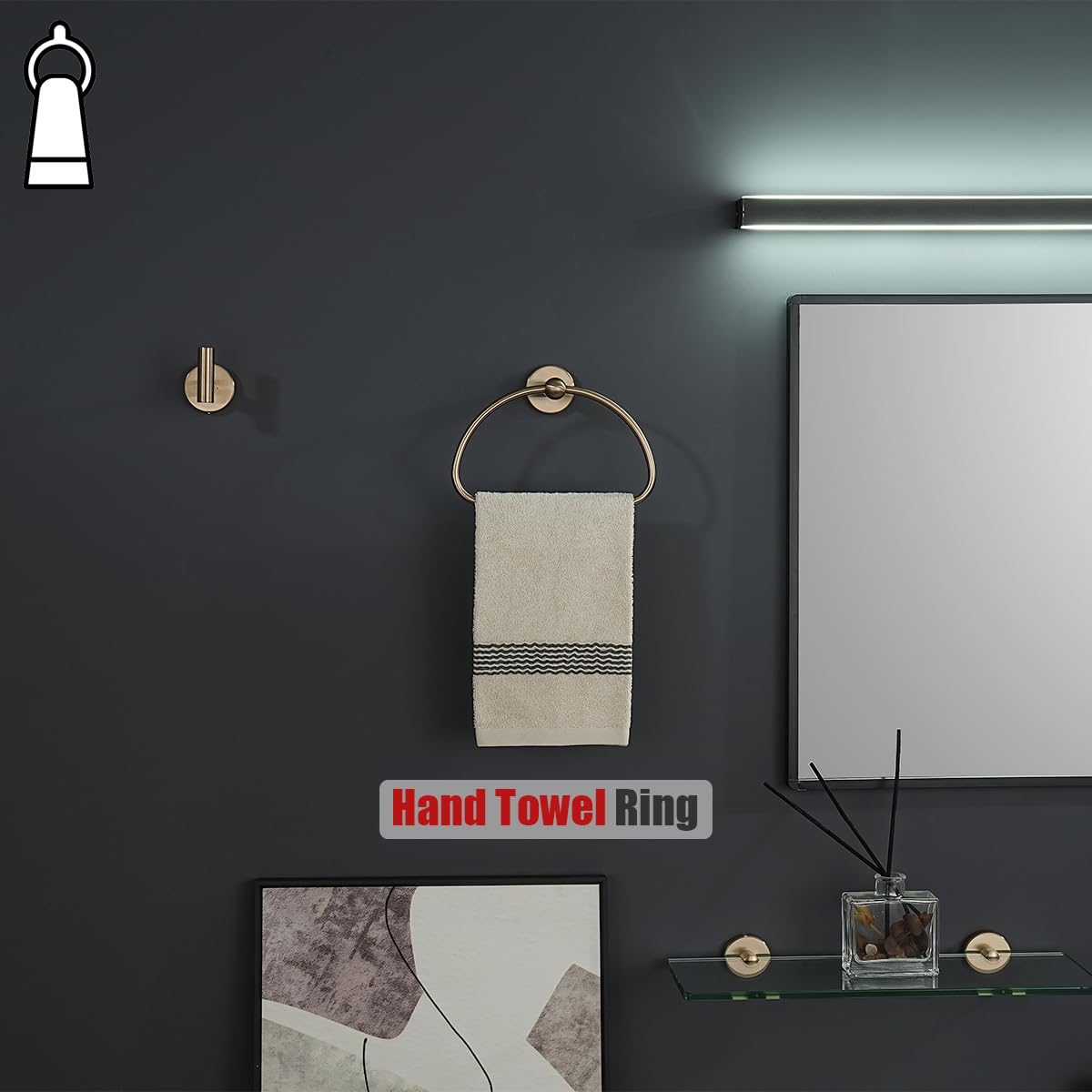 JQK full bathroom accessories set elevates organization and style.