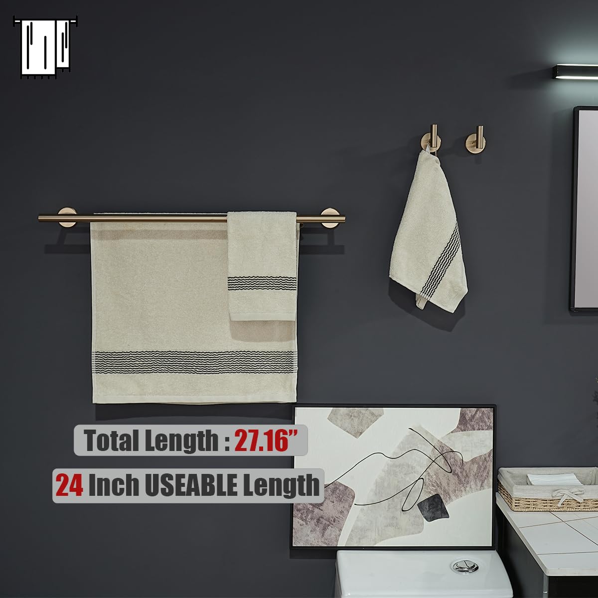 JQK toilet paper holder completes the bath set for easy access