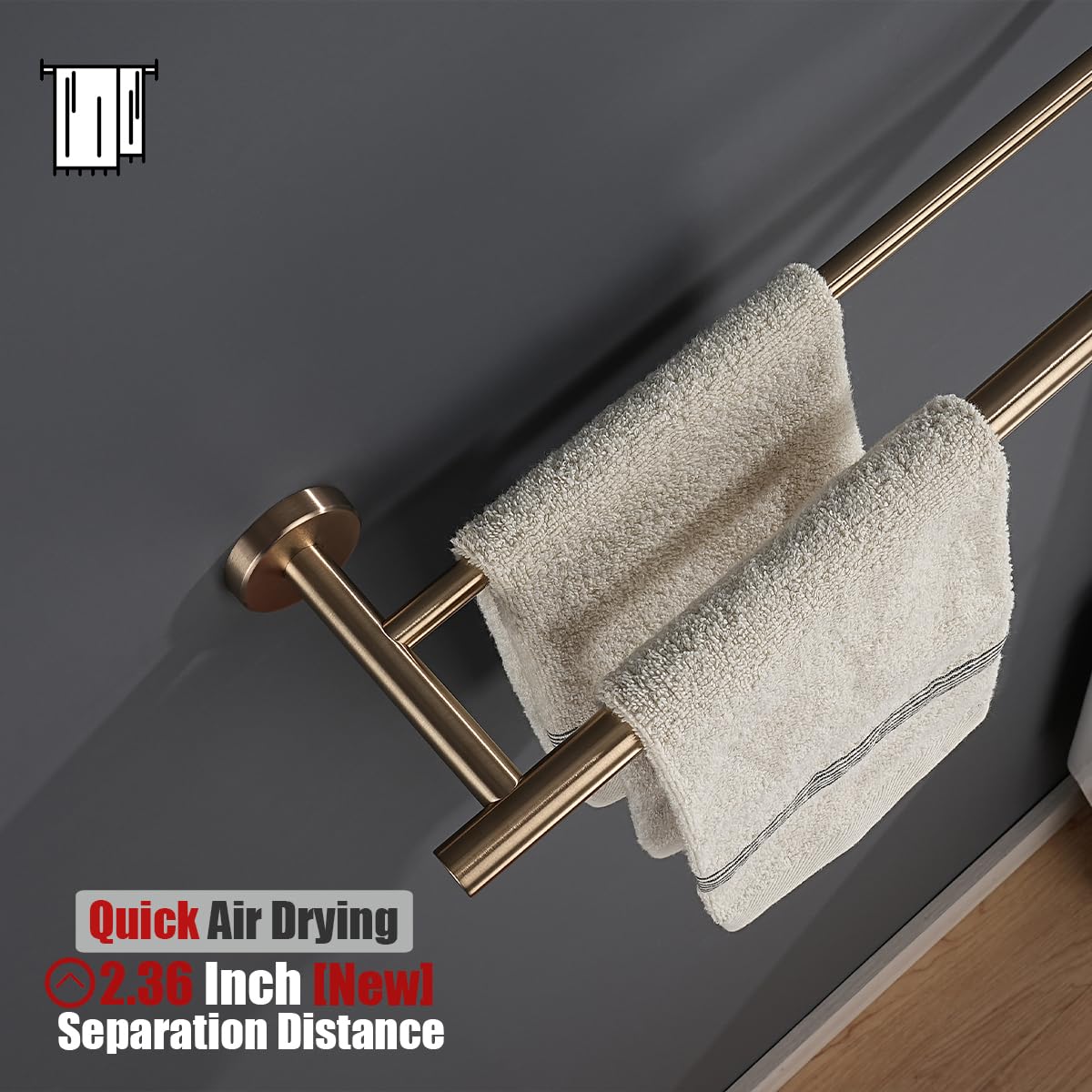 JQK towel hooks offer quick towel hanging and clutter reduction