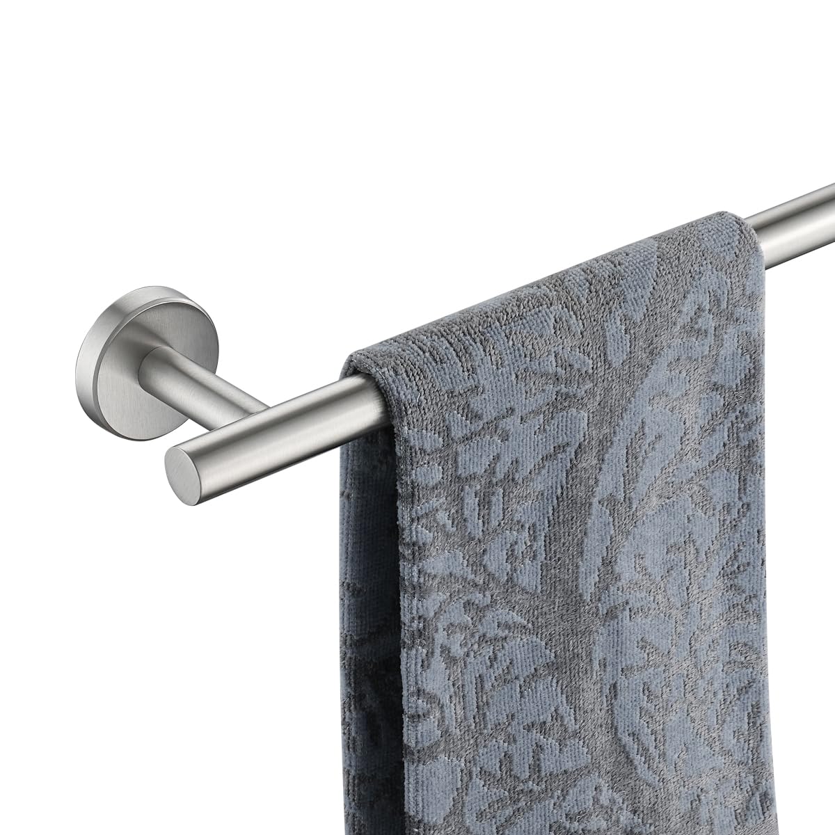 JQK bath towel bar 20.5-inch brushed wall mount for neat drying.