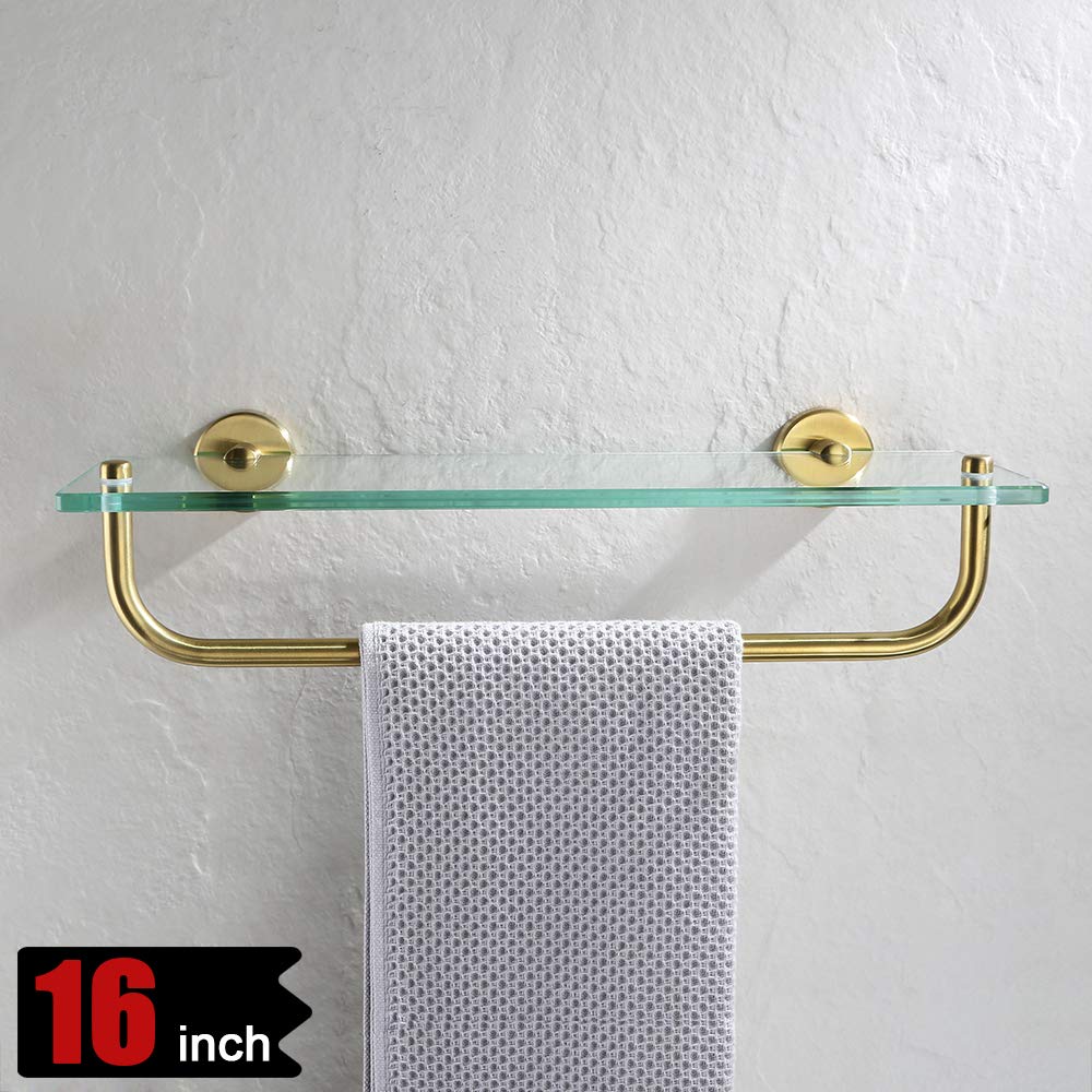 JQK 15-inch towel bar close-up highlights easy reach during routines