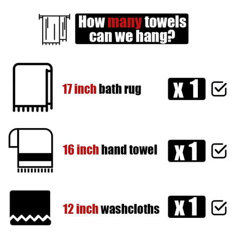 JQK brushed wall-mounted towel bar adds organized space.