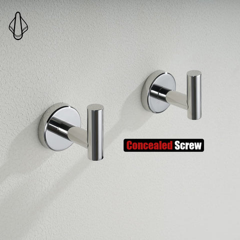 JQK chrome concealed-screw design offers a seamless wall look.