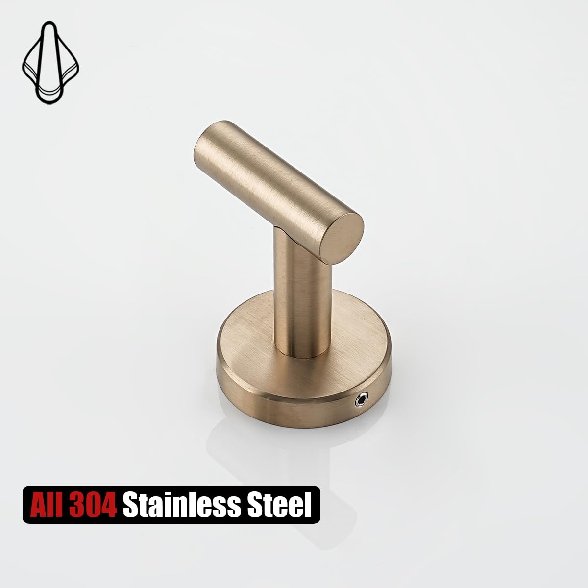 Rust-resistant stainless steel towel hook suitable for daily use